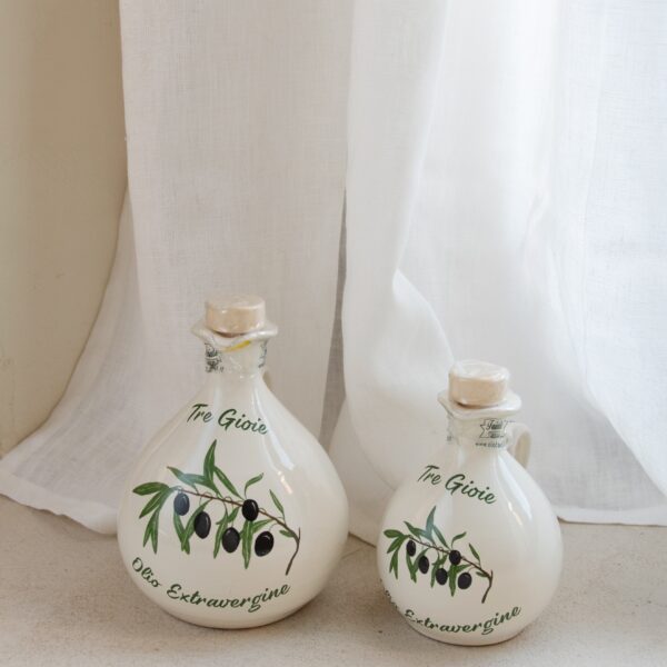 Ceramic vase extra virgin olive oil Tre Gioie